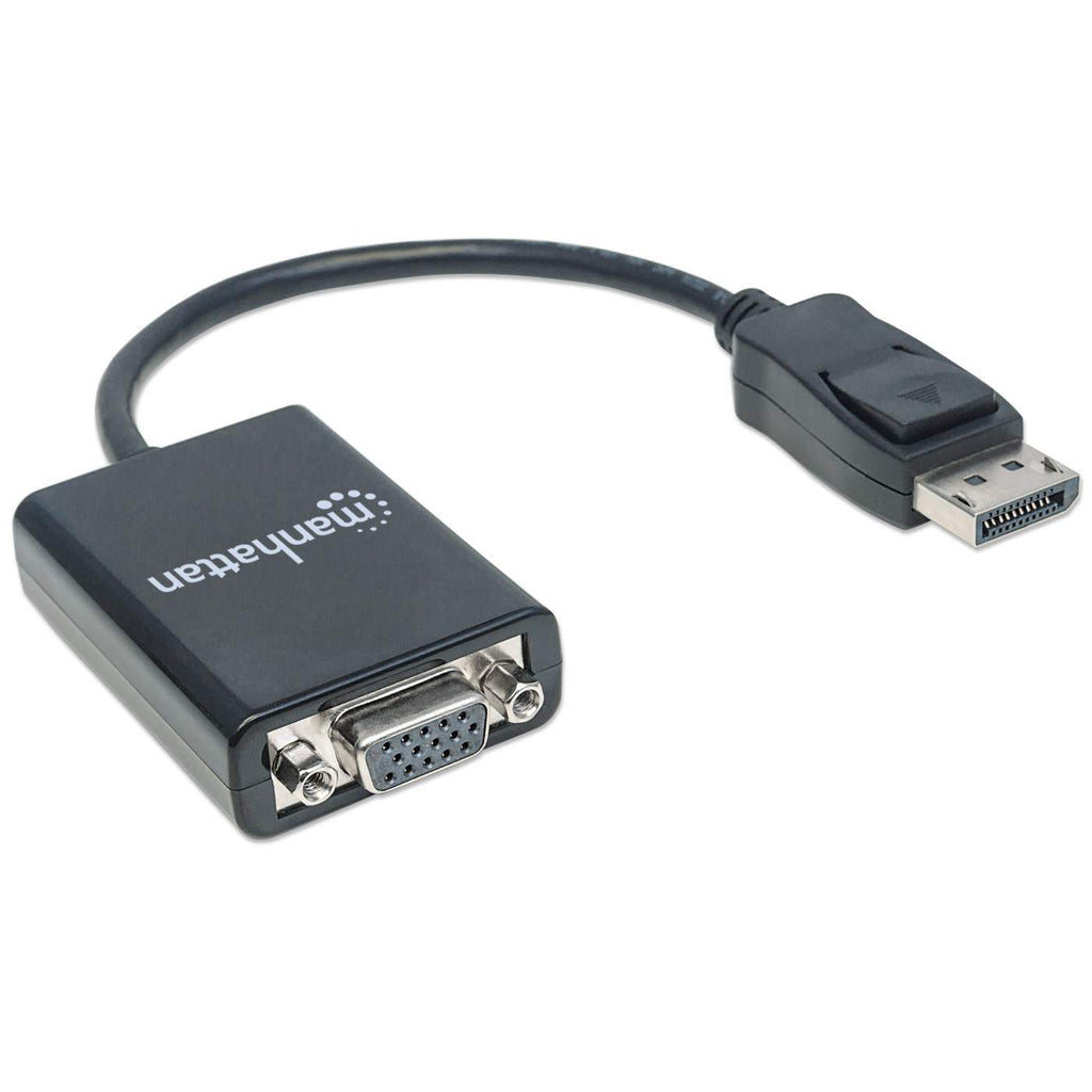 Adaptador Manhattan DisplayPort M a VGA H 15cm Activo Color Negro