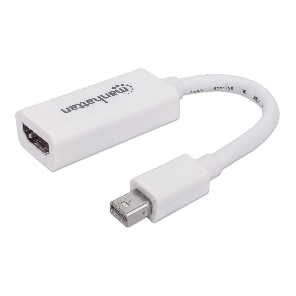 Adaptador Manhattan Pasivo Mini DisplayPort a HDMI-H Color Blanco