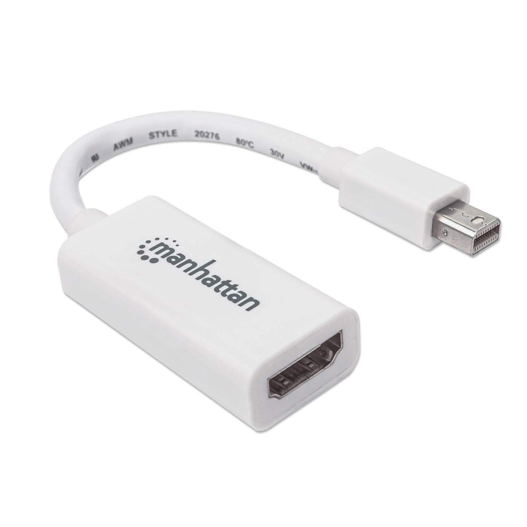 Adaptador Manhattan Pasivo Mini DisplayPort a HDMI-H Color Blanco