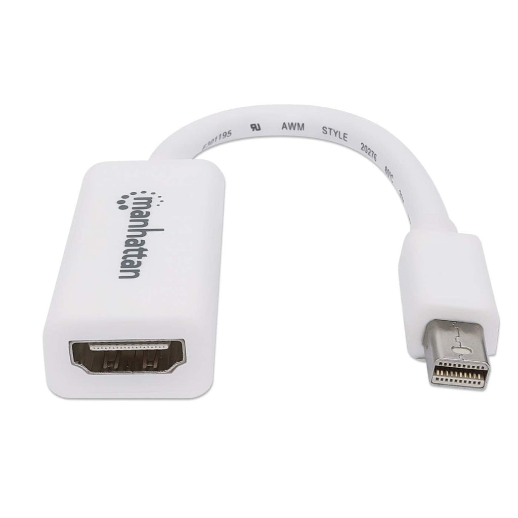 Adaptador Manhattan Pasivo Mini DisplayPort a HDMI-H Color Blanco