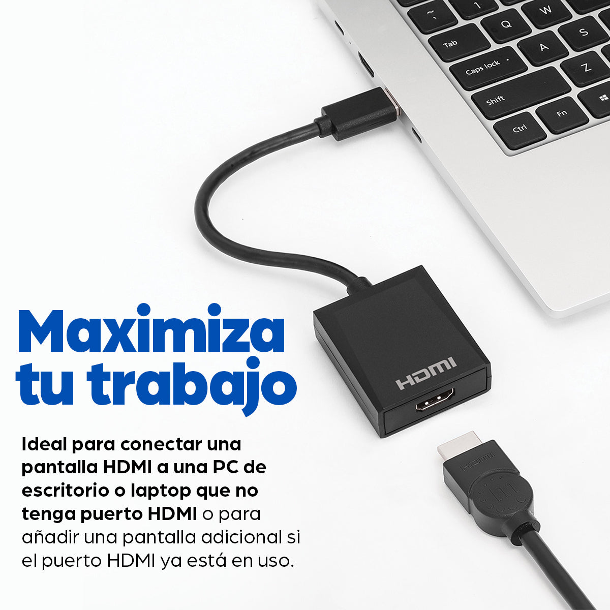Adaptador Manhattan USB 3.2 Gen 1 Tipo-A Macho a HDMI Hembra 1080p Color Negro