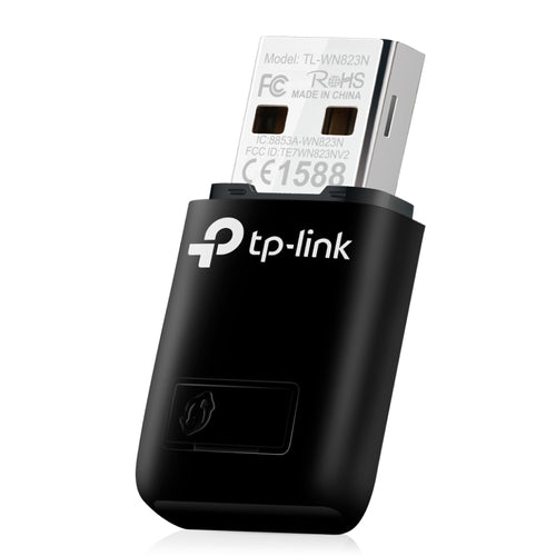 Adaptador TP-Link Wi-Fi USB TL-WN823N N300 2.4GHz 300Mbps Botón WPS Mini USB 2.0