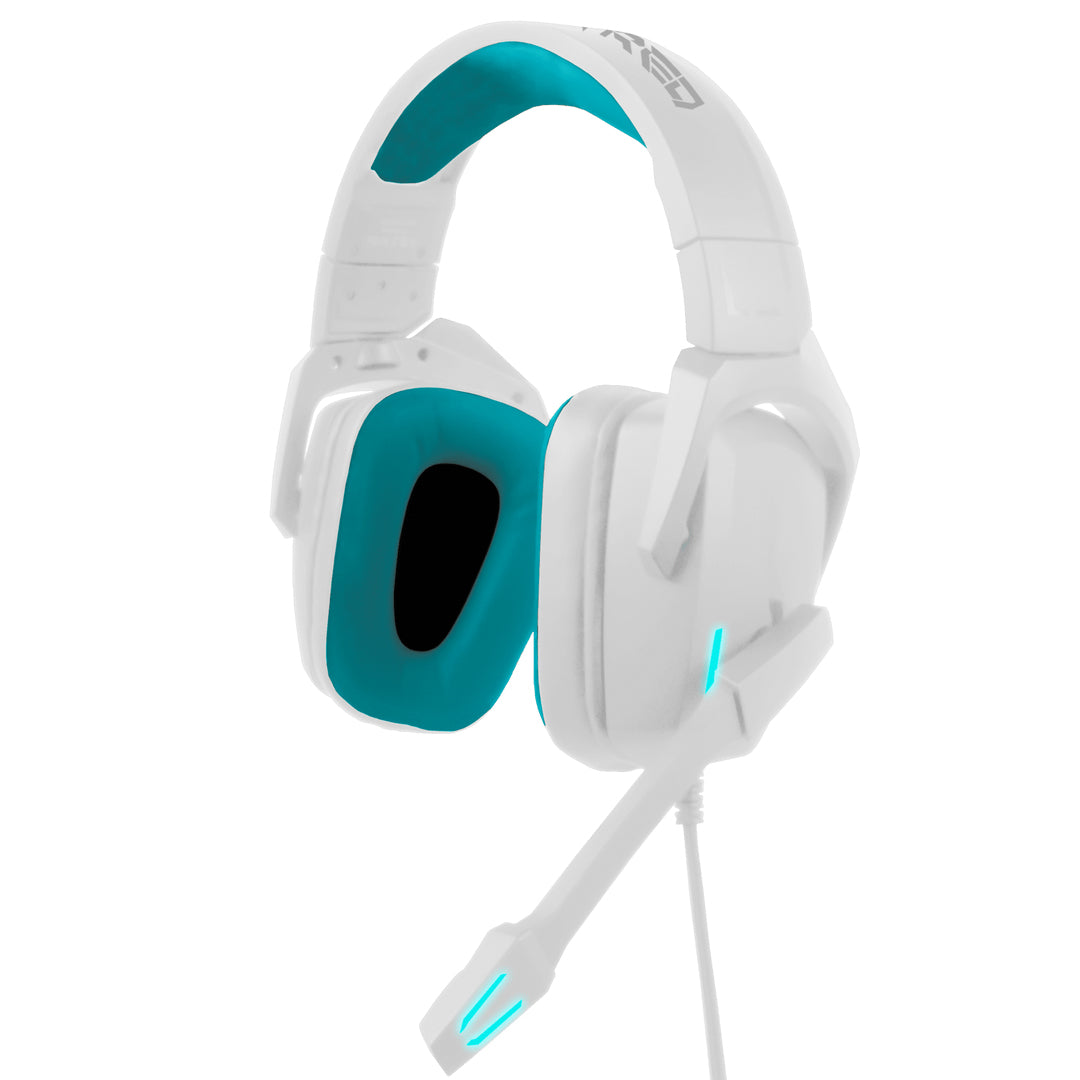 Audífonos Alámbricos Vortred Cloud Pass Gaming 7.1 Canales USB Color Blanco