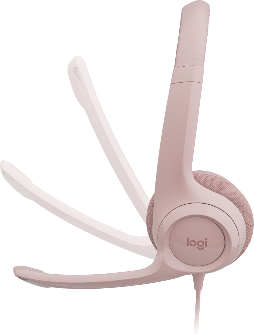 Audífonos Logitech USB H390 para Computadora con Audio Dígital Mejorado Control en Cable Color Rosa