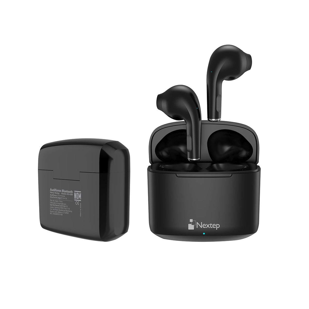 Audífonos Nextep Buds Bluetooth Control Táctil Hasta 20Horas — Negro