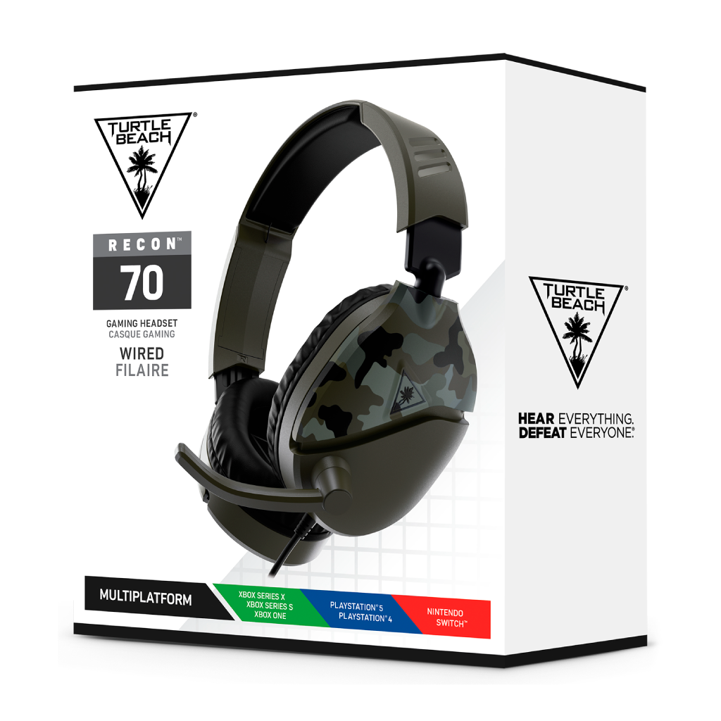 Auriculares para juegos Turtle Beach Recon 70 Camo — Verde