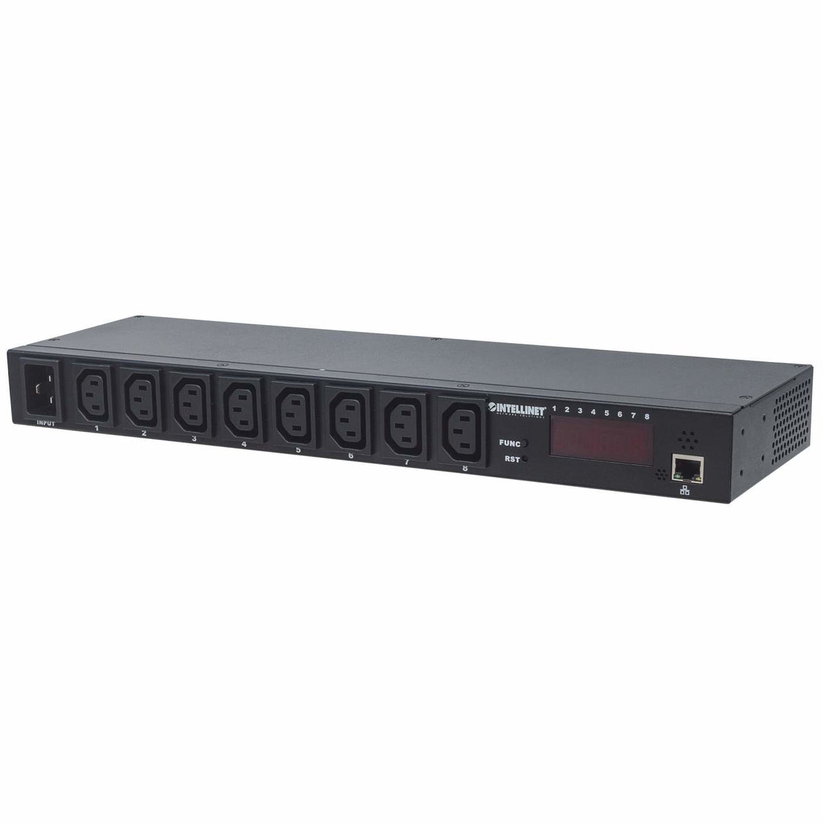 Barra PDU Intellinet Multicontactos 8 Salidas Montaje en Rack 19" Color Negro