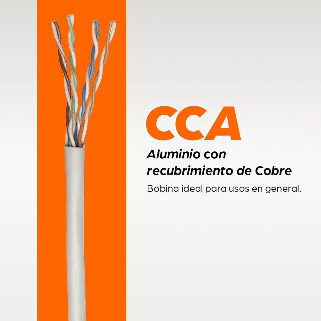 Bobina Cable Intellinet UTP Cat5e CCA Multifilar 305m Color Gris