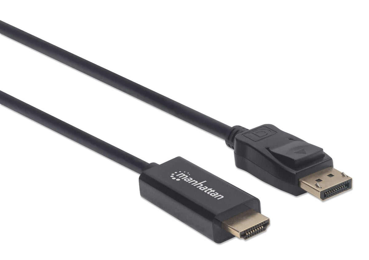 Cable Manhattan DisplayPort/HDMI M-M 1080p3m Color Negro