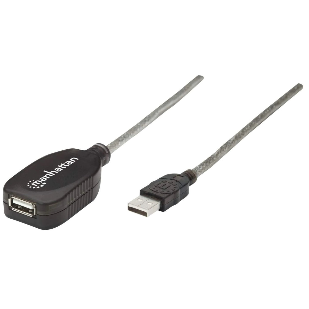 Cable Manhattan Extensión Activa USB-A 2.0 Alta Velocidad 5m Color Plata