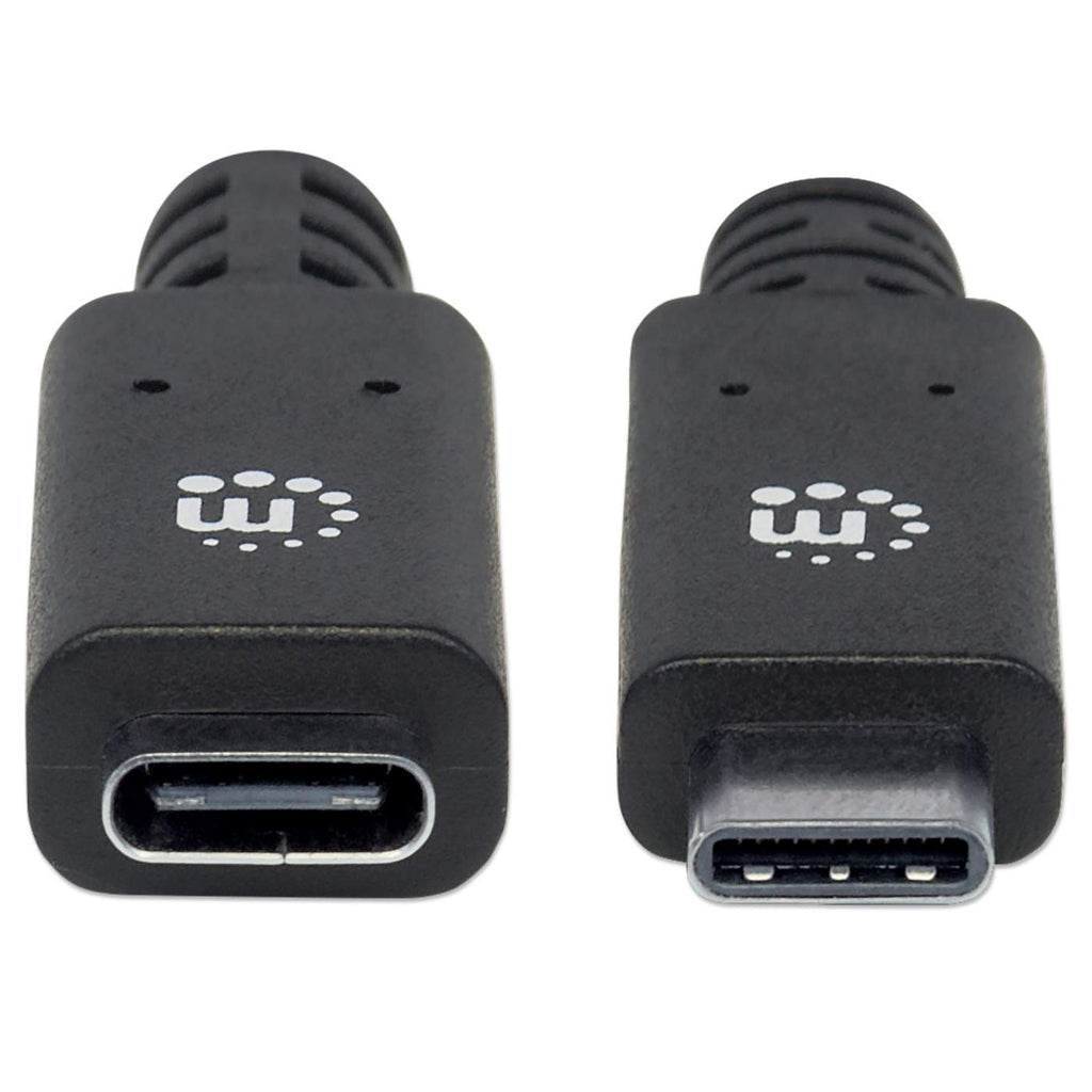 Cable Manhattan Extensión USB-C 3.2 Súper Velocidad 50cm Color Negro