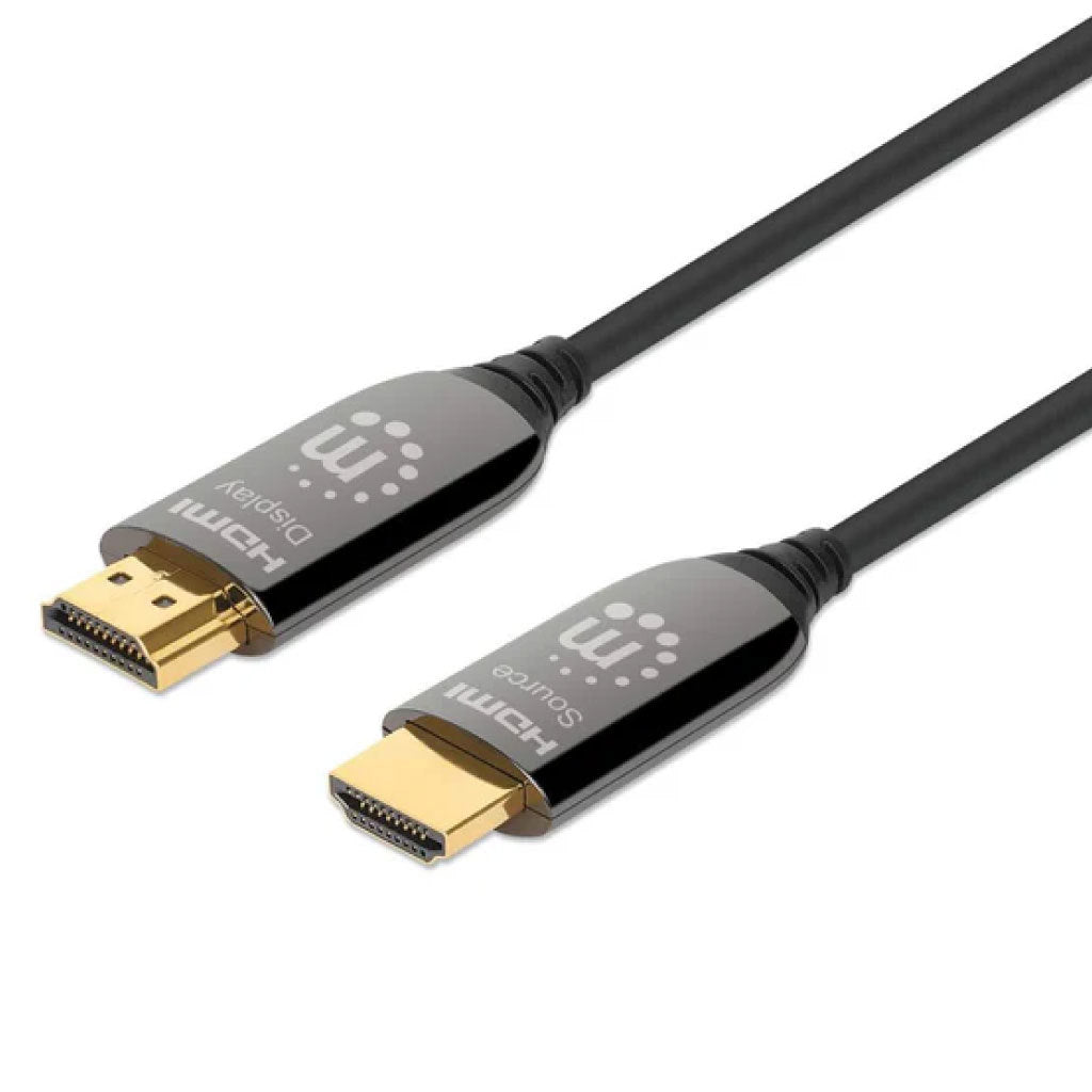 Cable Manhattan HDMI 2.1 Fibra Óptica 15M 8ka60Hz Certificado