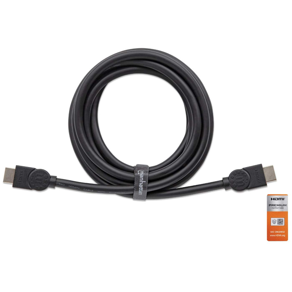 Cable Manhattan HDMI Alta Velocidad con Canal Ethernet Premium 5m Color Negro
