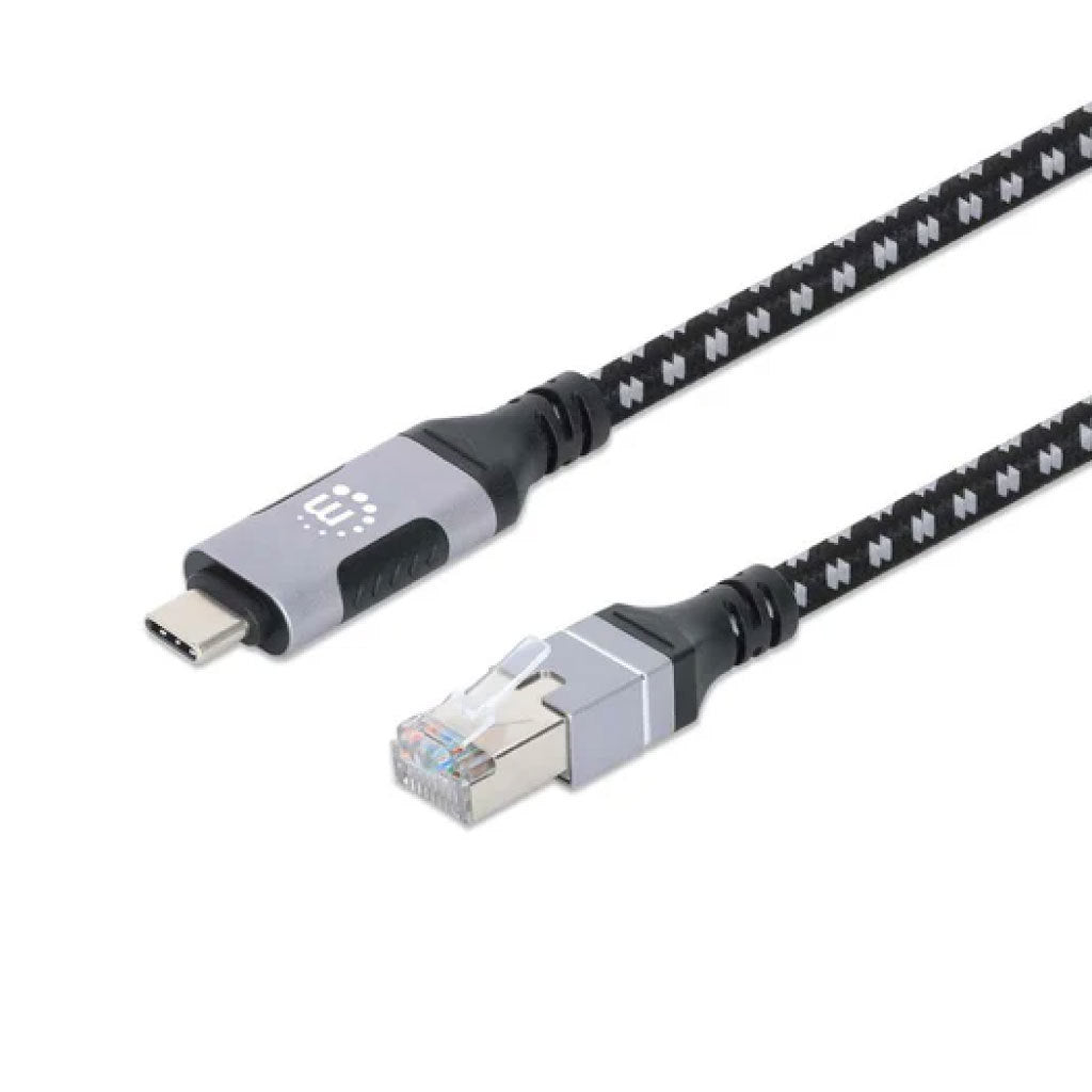Cable USB-C Manhattan V3.2 a RJ45 2M 5 Gbps Cat6 1 Gbps