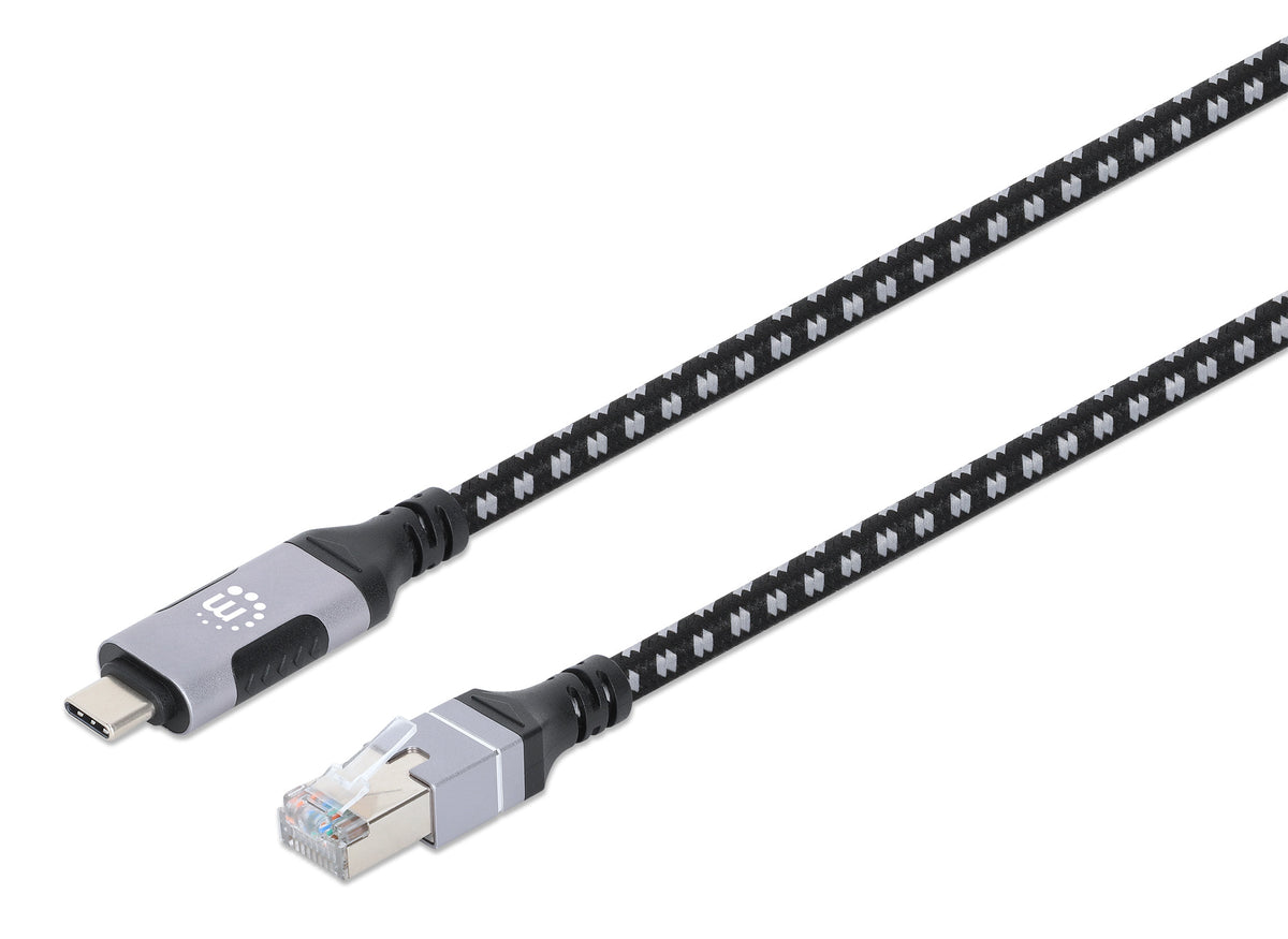 Cable USB-C Manhattan V3.2 a RJ45 2M 5 Gbps Cat6 1 Gbps