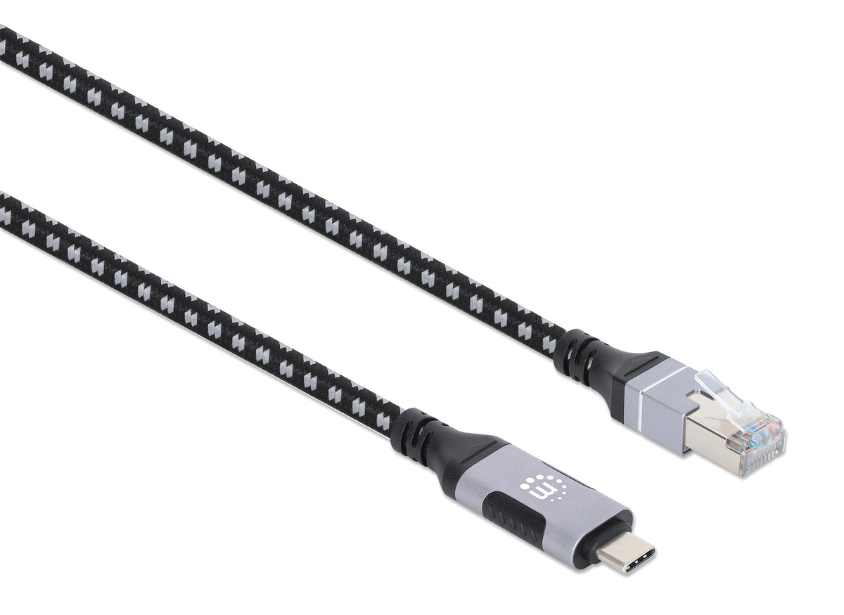 Cable USB-C Manhattan V3.2 a RJ45 2M 5 Gbps Cat6 1 Gbps