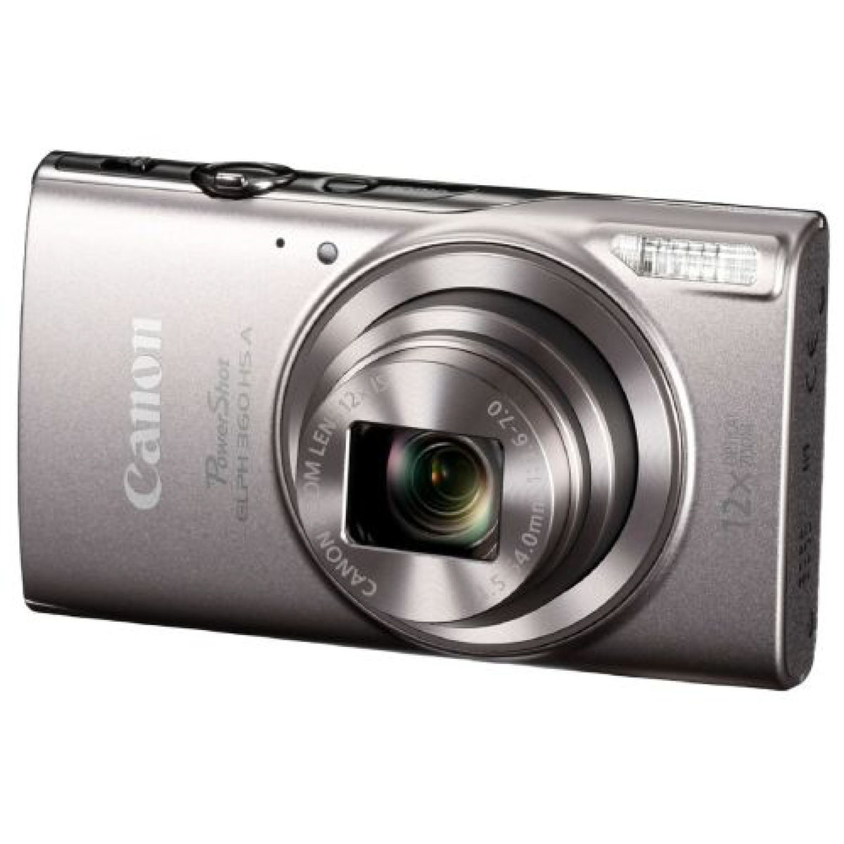 Cámara Canon Powershot ELPH 360HS A con Zoom Óptico de 12x / 20MP y conexión WIFI / NFC — Plata