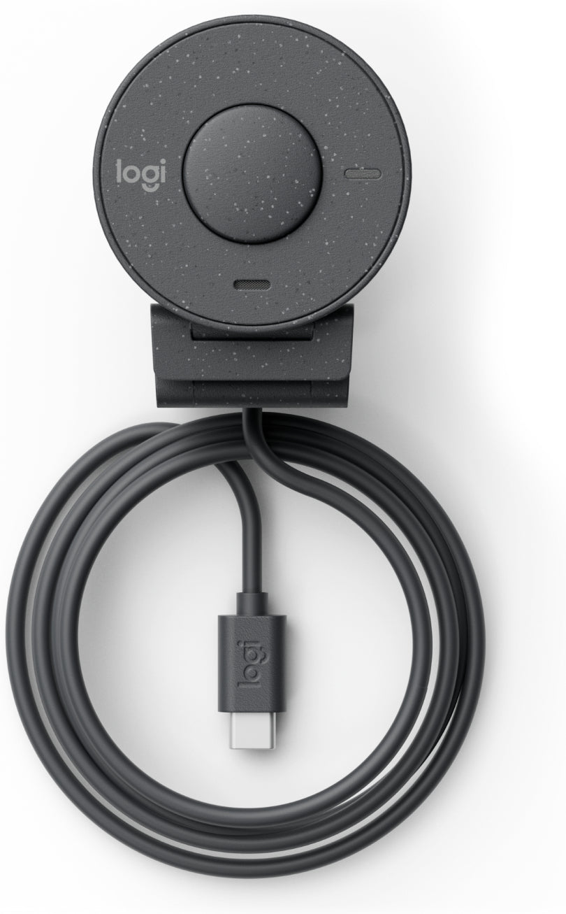 Cámara Web Logitech Brio 300 1080p USB-C con Corrección Iluminación Automática Micrófono Color Grafito