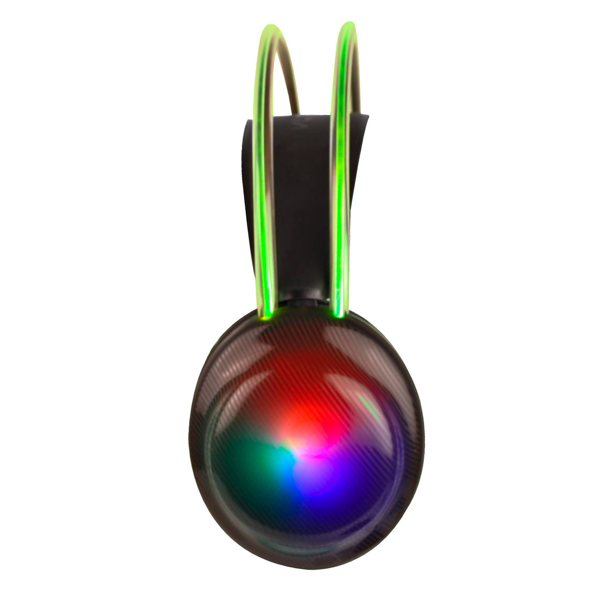Diadema Gamer Perfect Choice Transparente RGB Helumo ANC 1.8m Alámbrico 3.5mm PVC