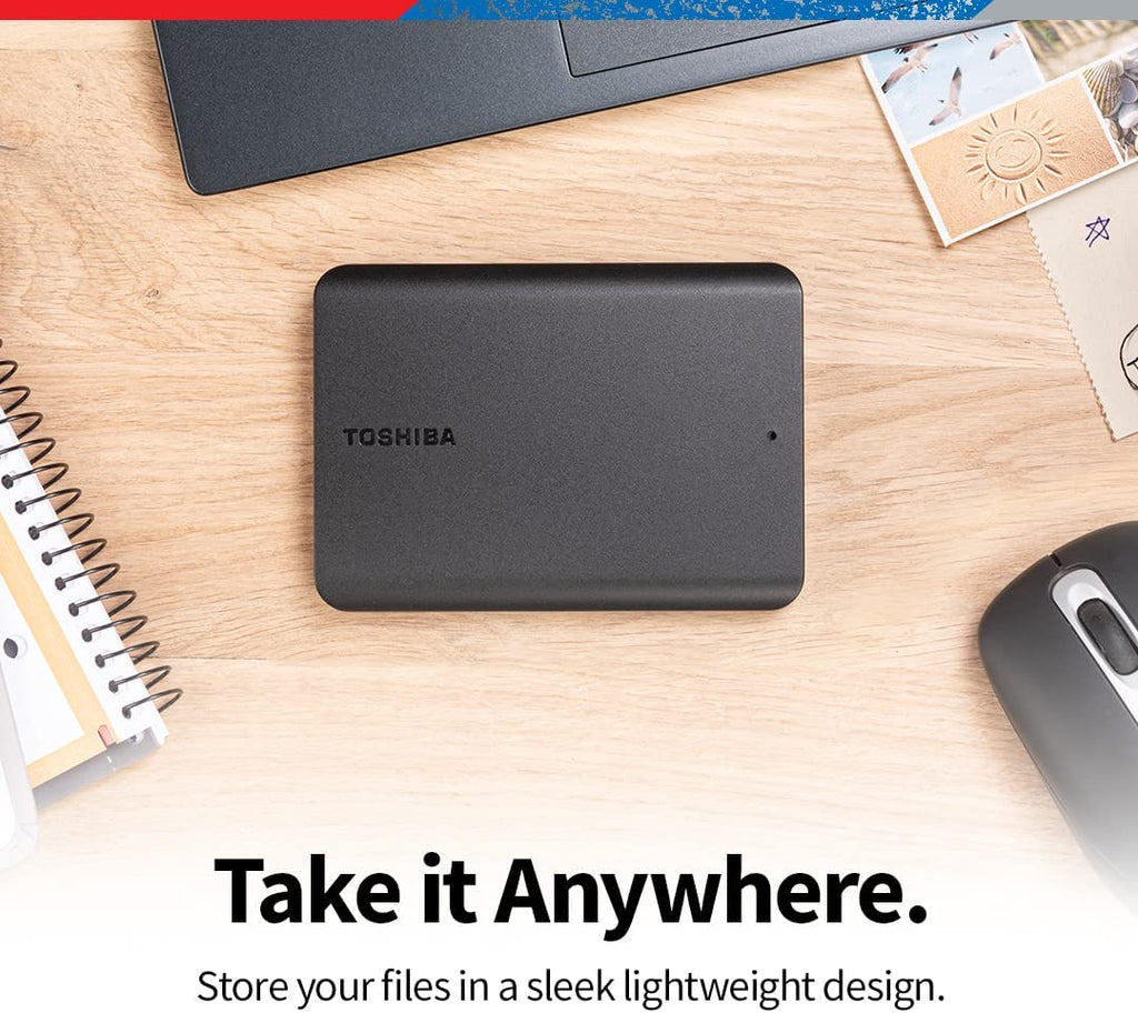 Disco Duro Externo Toshiba Canvio Basics 1TB 2.5" USB 3.0 Color Negro para Windows y Mac