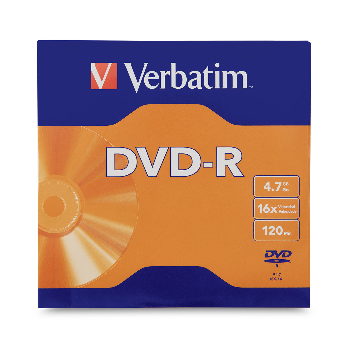 DVD-R Verbatim 4.7GB 16X con 50 Piezas