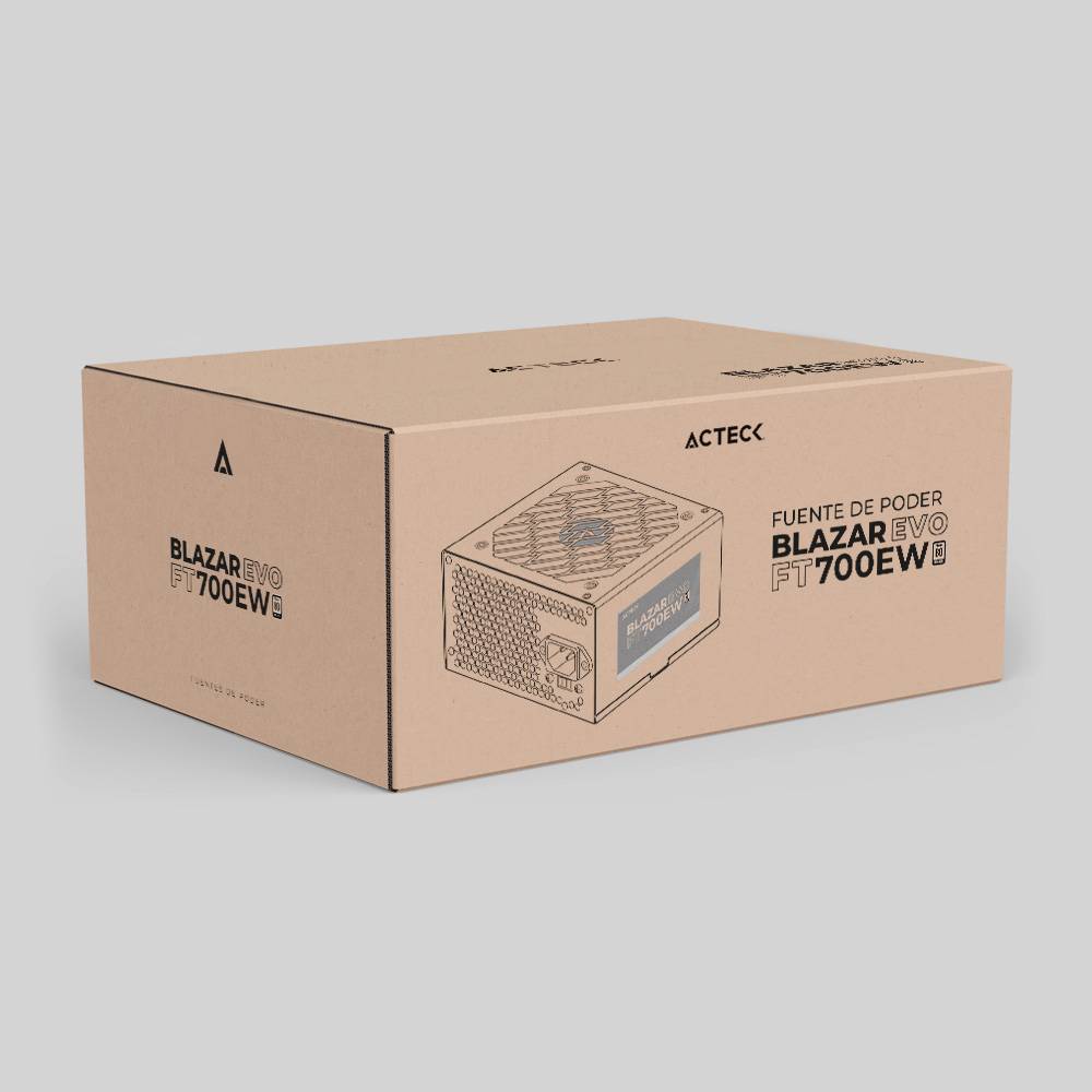 Fuente de Poder Acteck Blazar Evo FT700EW ATX 700W Blanco