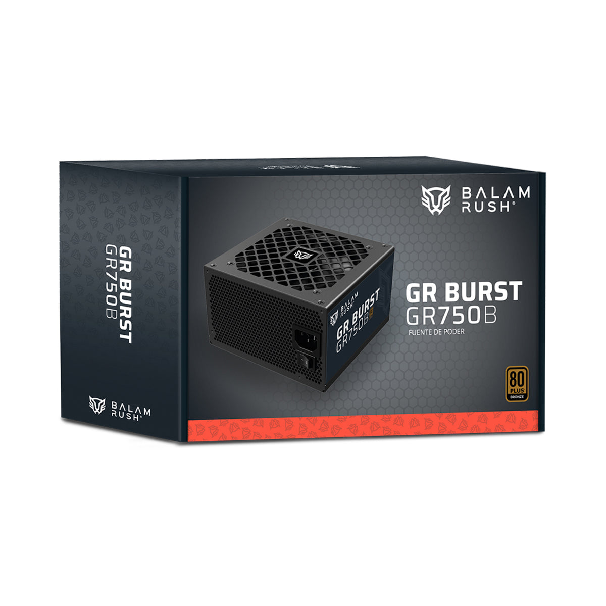 Fuente de Poder Balam Rush GR Burst GR750B Legend Series ATX 750W 80 Plus Bronze No Modular Negro
