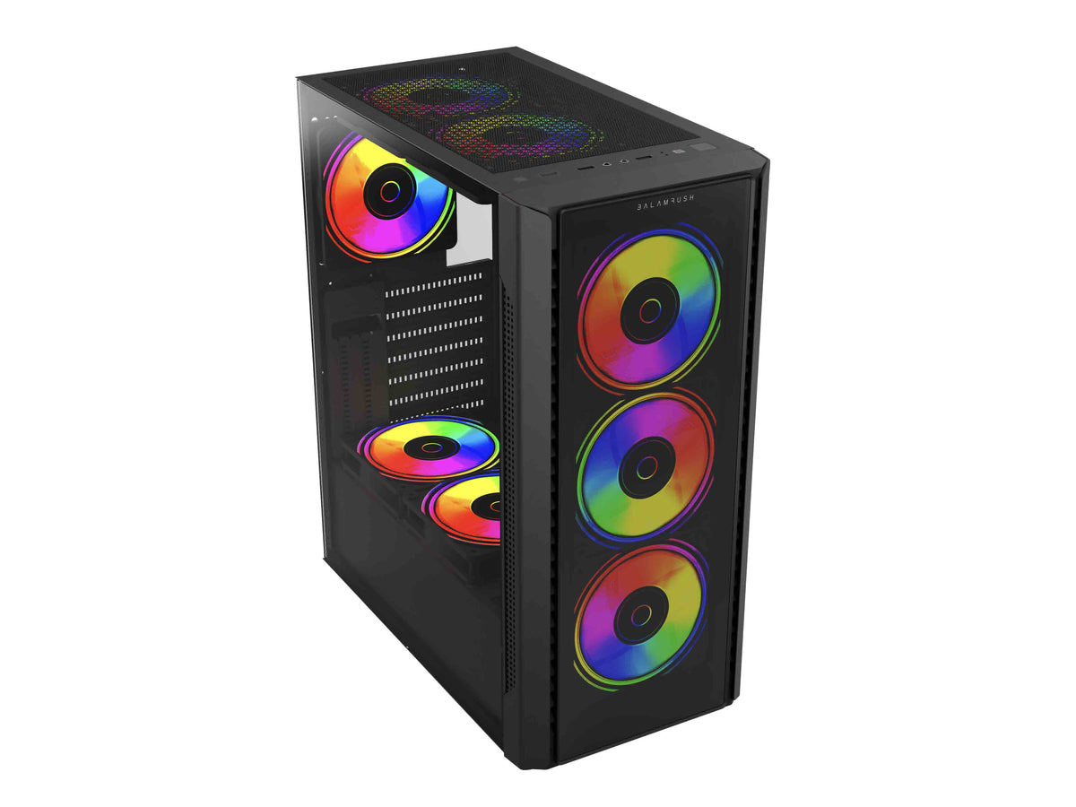 Gabinete Gamer Compact Media Torre Dragonfly Perform Aircool GM590AB Panel Izq Cristal + Frente Mesh / Negro