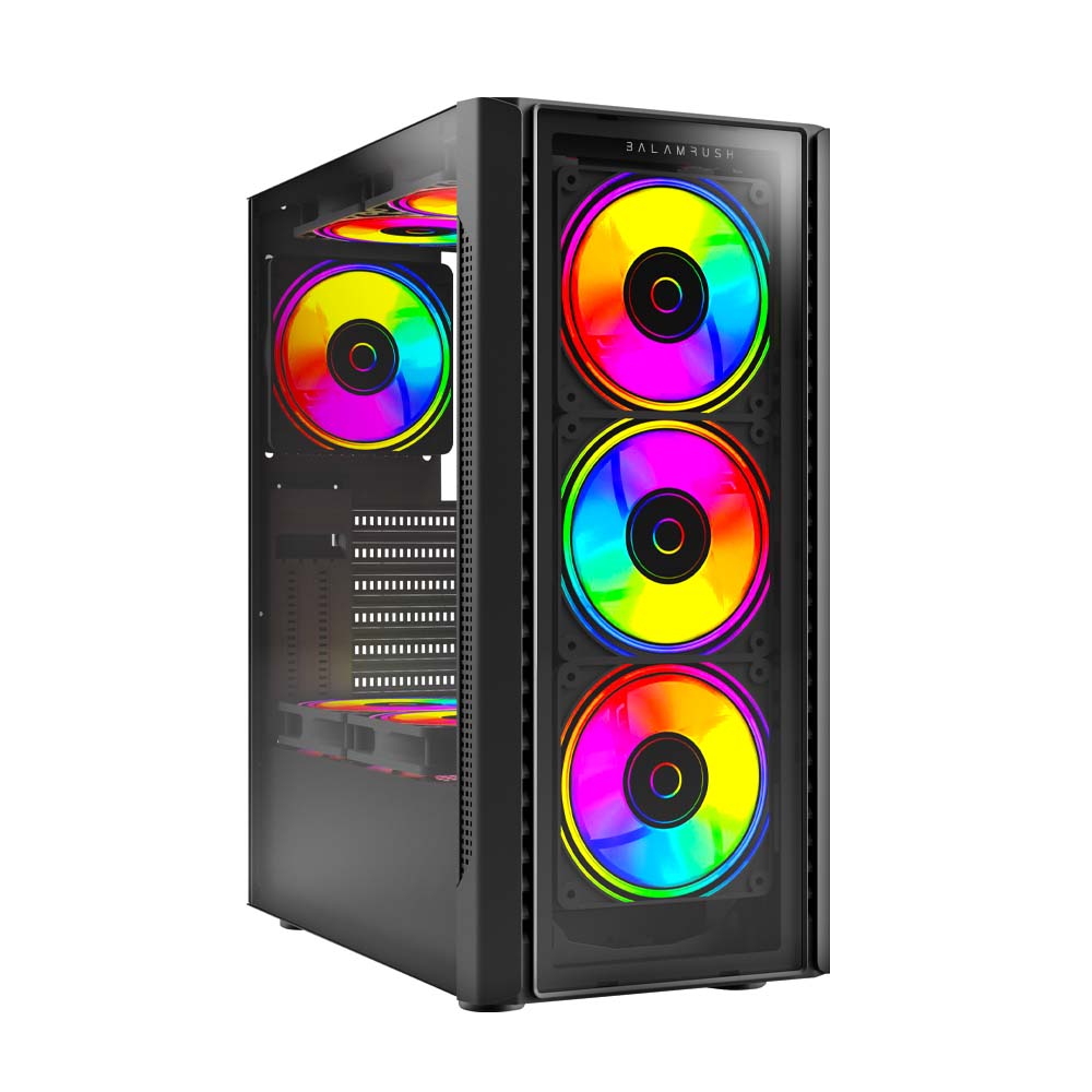 Gabinete Gamer Compact Media Torre Dragonfly Perform Aircool GM590AB Panel Izq Cristal + Frente Mesh / Negro