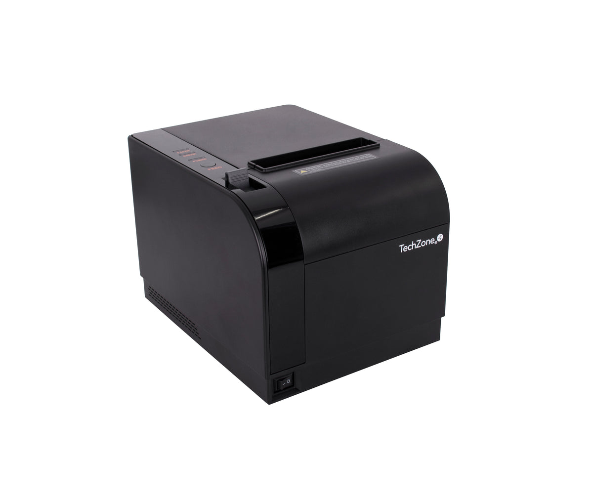 Impresora Térmica Techzone TZBE301 80mm Vel 300mm/s 203dpi USB/Serial/RJ45/RJ11 Cortador Automático 1 Año Garantía