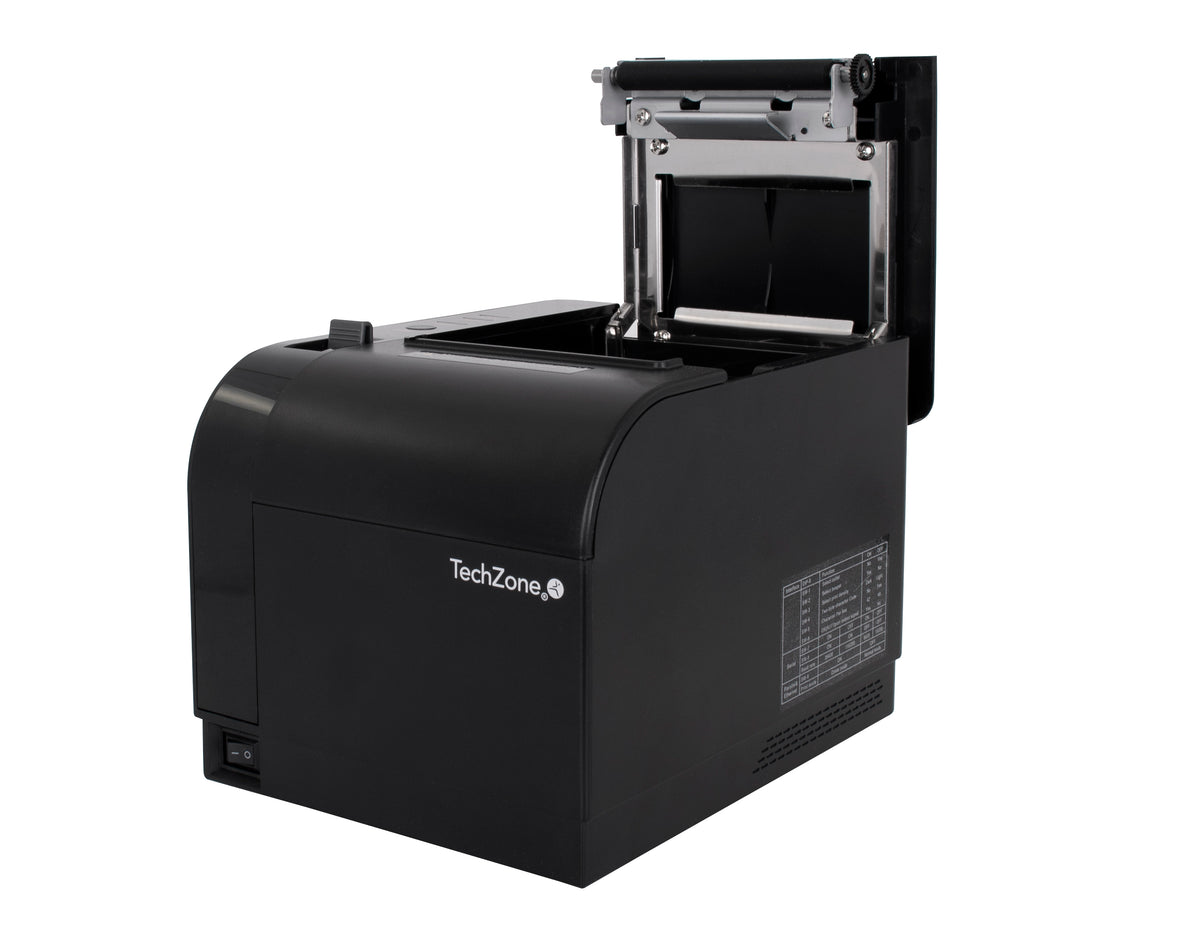 Impresora Térmica Techzone TZBE301 80mm Vel 300mm/s 203dpi USB/Serial/RJ45/RJ11 Cortador Automático 1 Año Garantía