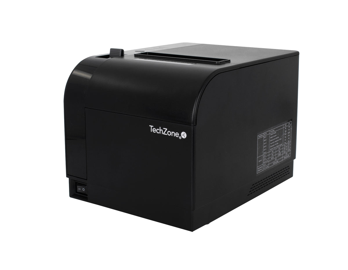 Impresora Térmica Techzone TZBE301 80mm Vel 300mm/s 203dpi USB/Serial/RJ45/RJ11 Cortador Automático 1 Año Garantía