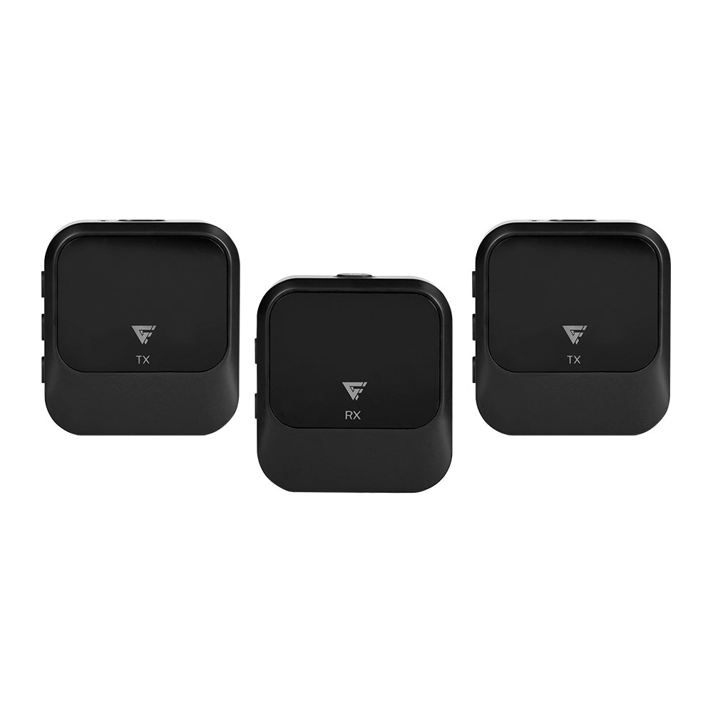 Kit 2 Micrófonos Vorago Lavalier Game Factor MCL650 USB C 2.4GHZ Ultra Baja Lat Canc de Ruido Negro