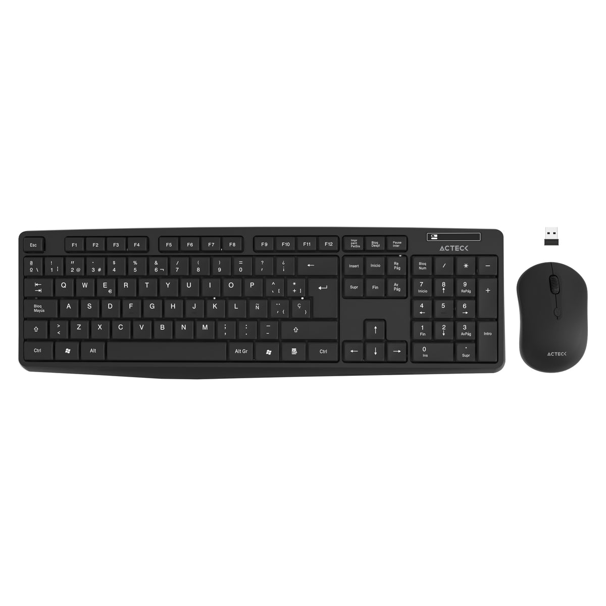 Kit Teclado y Mouse Inalámbrico Acteck Creator MK440 2.4Ghz 1200dpi Color Negro