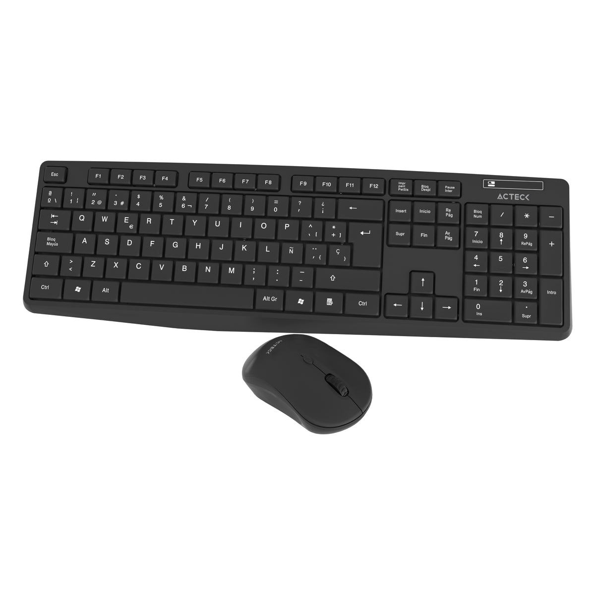 Kit Teclado y Mouse Inalámbrico Acteck Creator MK440 2.4Ghz 1200dpi Color Negro