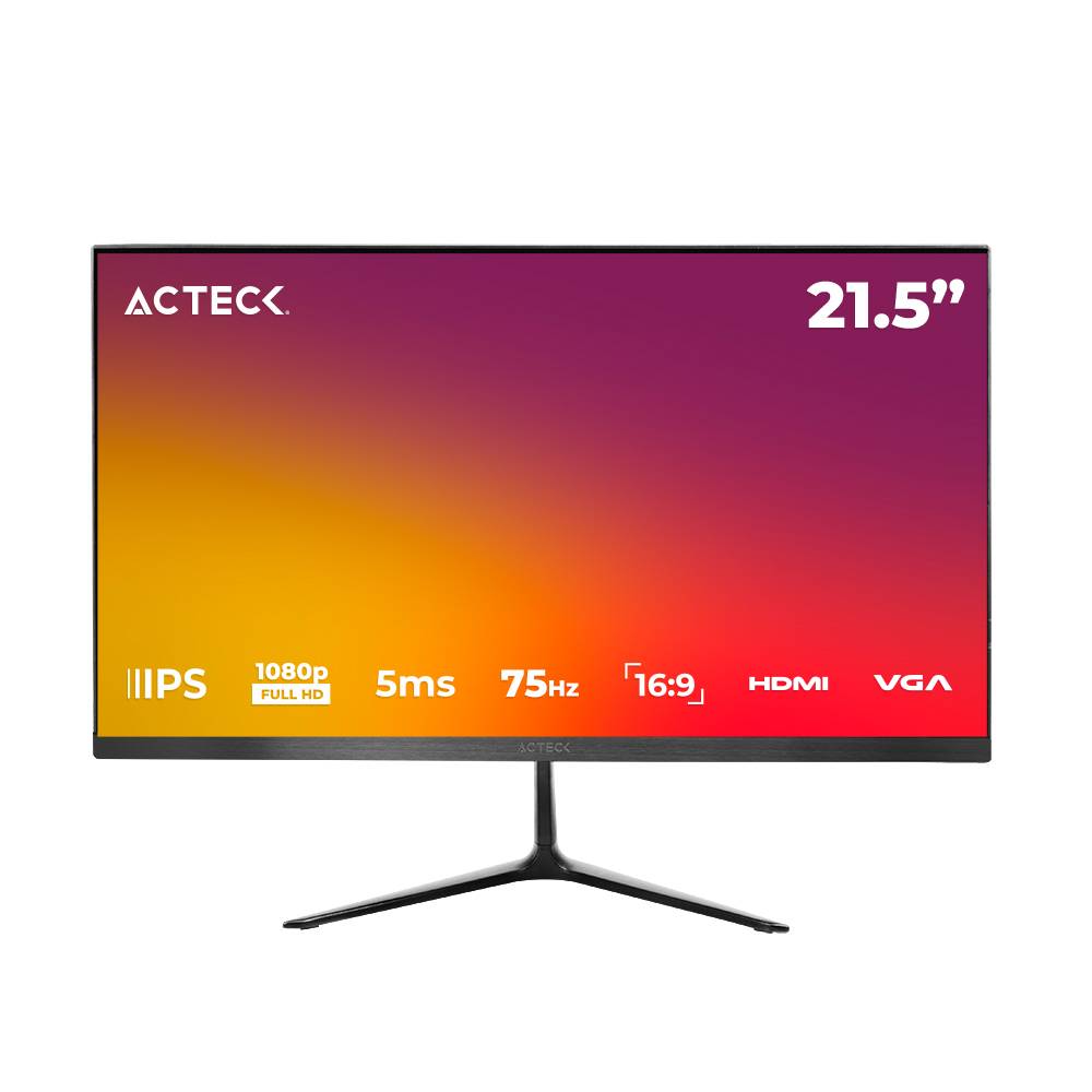 Monitor Acteck 21.5" Led Captive Vivid SP215 FHD Resolución 1920x1080 Panel VA