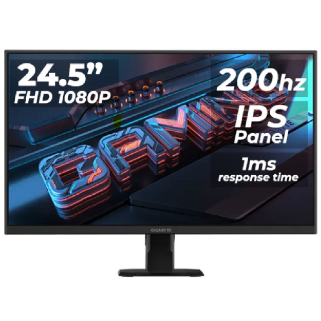Monitor Gamer Gigabyte GS25F2 24.5 SS IPS FHD 1920x1080 1ms GTG 200Hz HDR10 HDMI DP 3.5mm Speaker 2x2W Negro