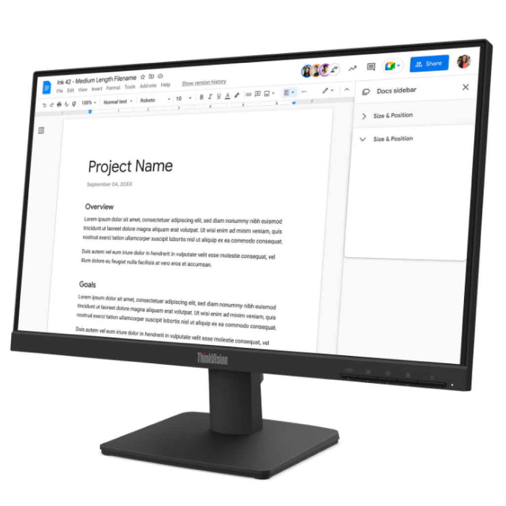 Monitor Lenovo ThinkVision S22-4e LED 21.5" 1920x1080 Full HD 100Hz HDMI Negro