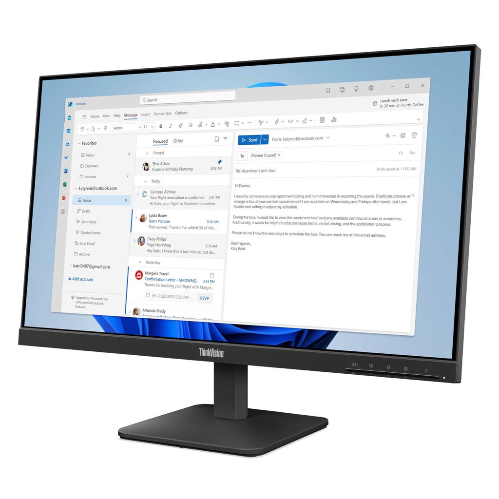 Monitor Lenovo ThinkVision S24-4e 23.8" WLED 1920x1080 HDMI/VGA