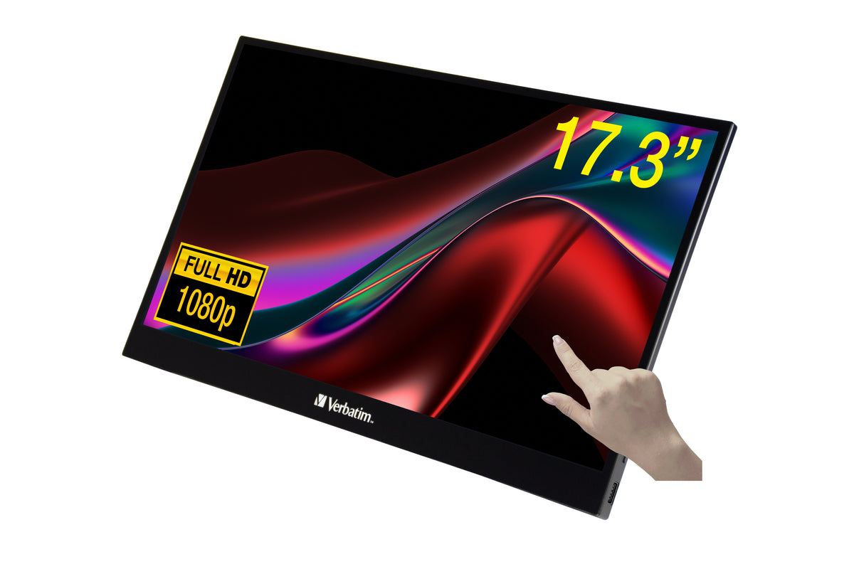 Monitor Verbatim 17.3" Touch Portátil Full HD 1080p Resolución 1920x1080