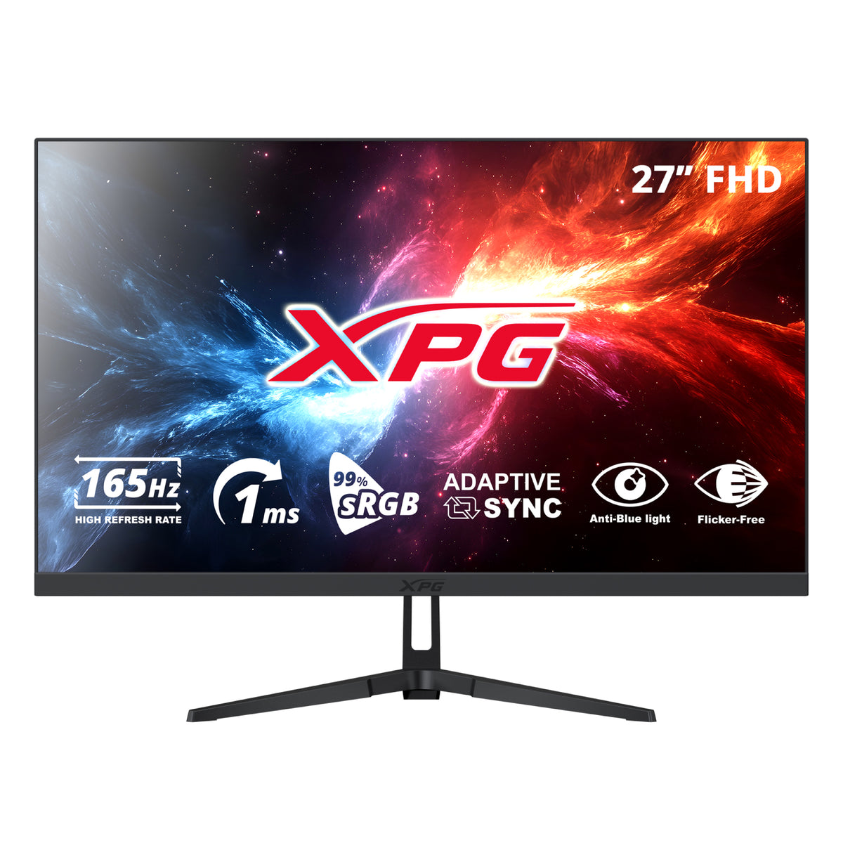 Monitor XPG 27" Plano IPS 1920X1080 FHD 165hz Negro