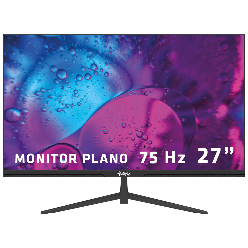 Monitor Xzeal 27" XST590-1 Panel Plano VA FHD 100Hz 5ms 1xVGA + 1xHDMI + Vesa 100x100mm Negro