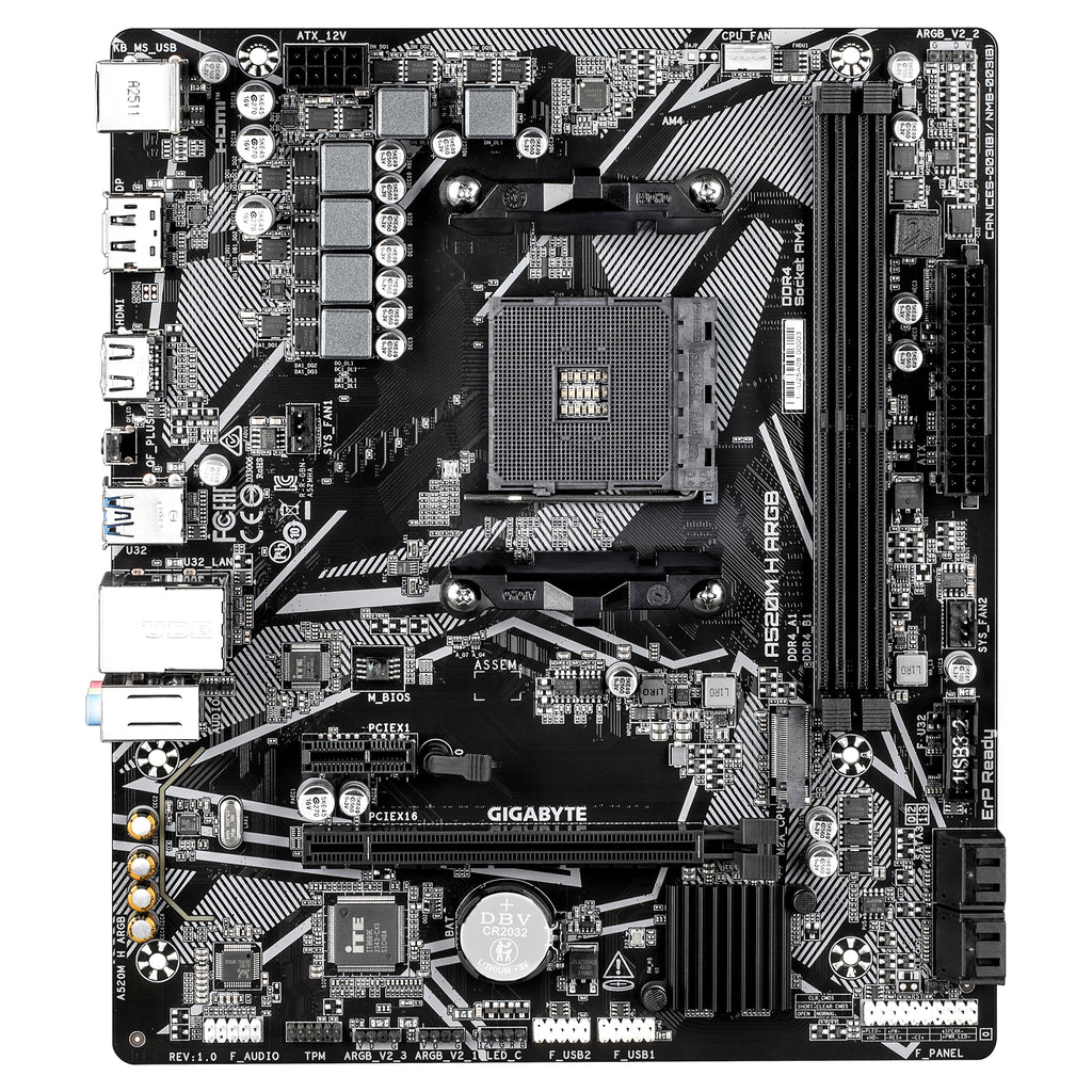 Motherboard Gigabyte A520M H Argb
