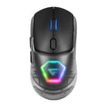 Mouse Game Factor MOW700 Carcasas Intercambiables 2.4G+BT Pixart 3395 26.000 DPI RGB — Negro