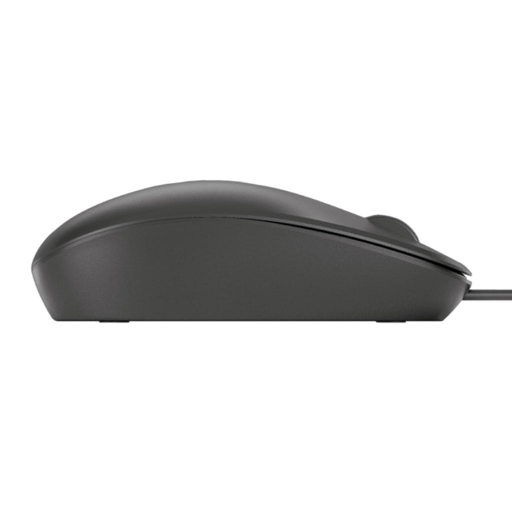 Mouse HP 125 Alámbrico USB Negro Sensor Óptico 1200 DPI 3 Botones Cable 1.8 m Compatible Con Windows