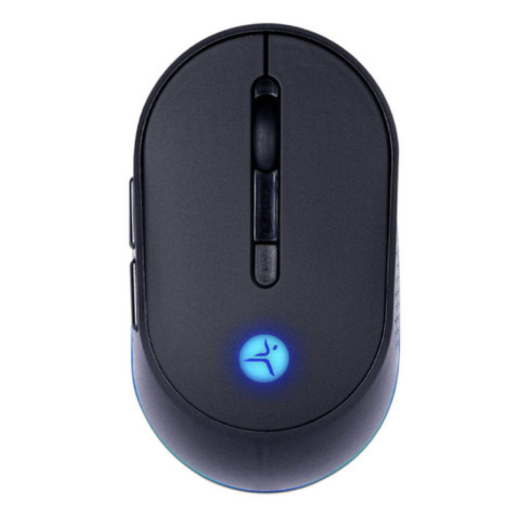 Mouse Inalámbrico Techzone Thunder Recargable BT DPI 1200 2400 3200 Luz RGB y Navegacion