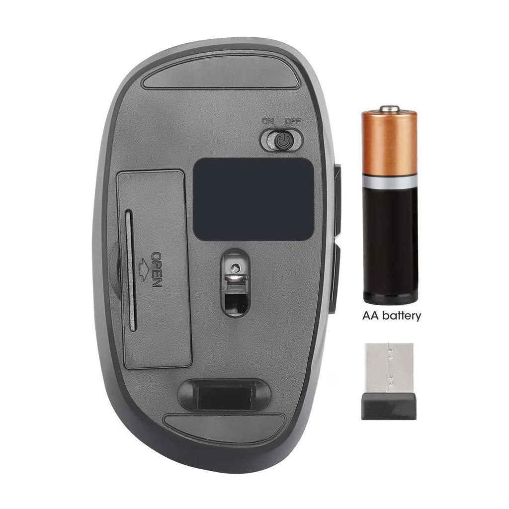 Mouse Óptico Manhattan Inalámbrico 6 botones Diestro 2.4G Negro