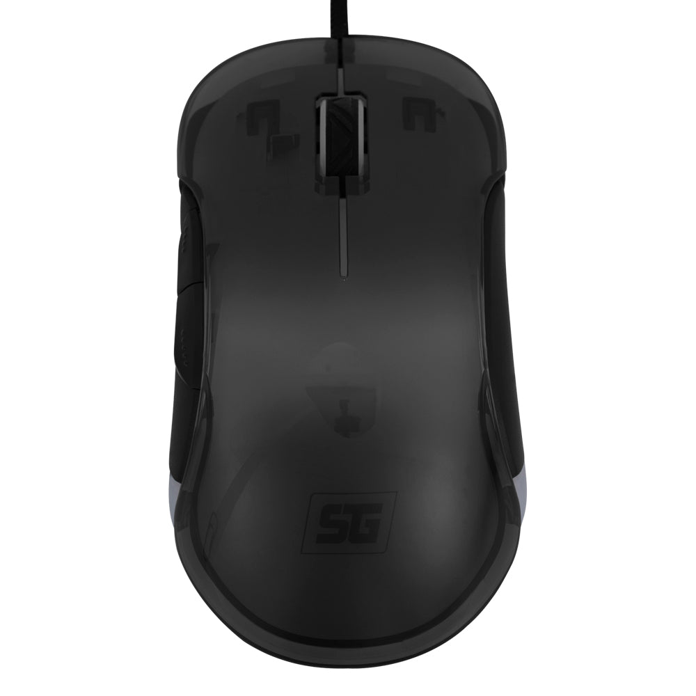 Mouse Vorago Start The Game MO-505 Alámbrico RGB Neon Hasta 7.200 Dpis USB Trasparente