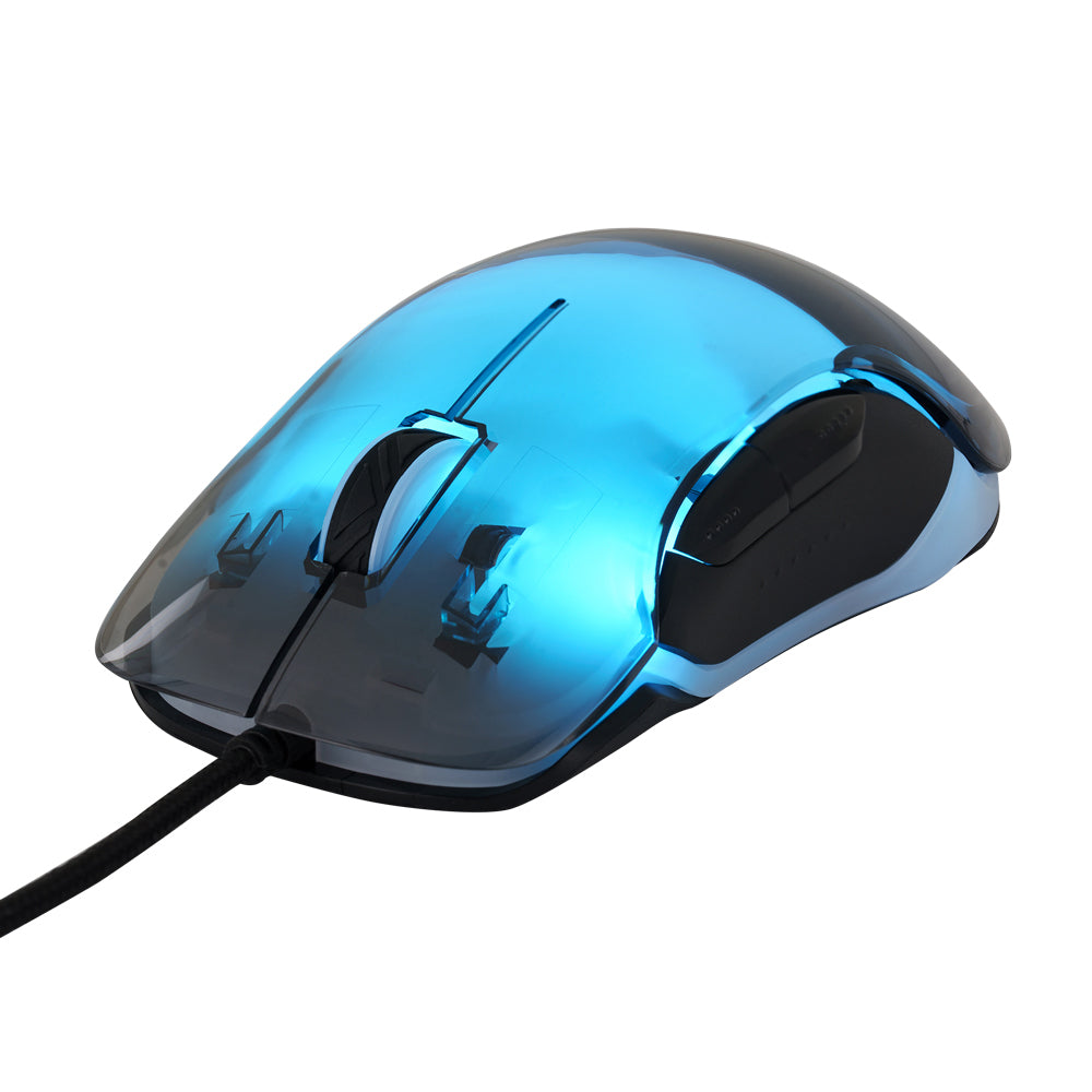 Mouse Vorago Start The Game MO-505 Alámbrico RGB Neon Hasta 7.200 Dpis USB Trasparente