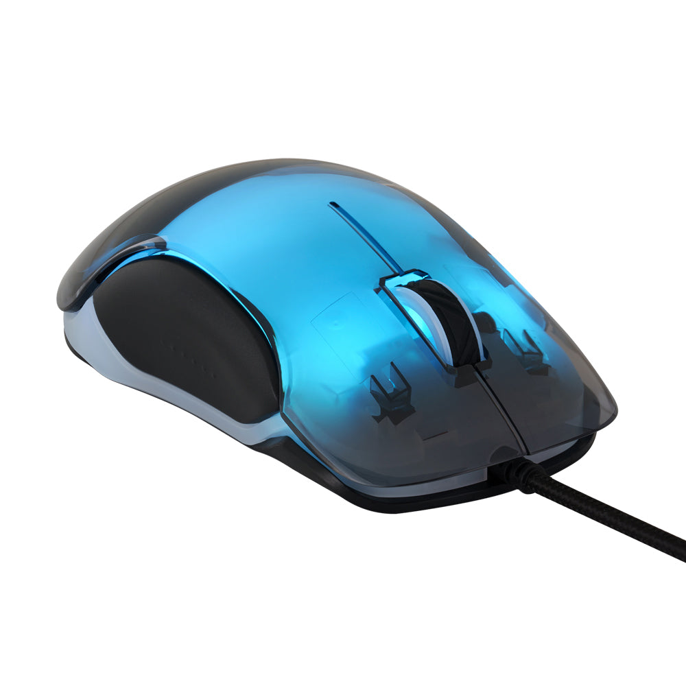 Mouse Vorago Start The Game MO-505 Alámbrico RGB Neon Hasta 7.200 Dpis USB Trasparente